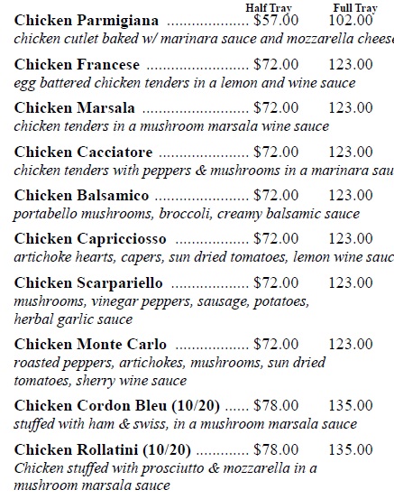 Chicken graphic for catering menu