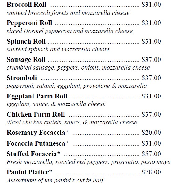 Stuffed rolls graphic for catering menu